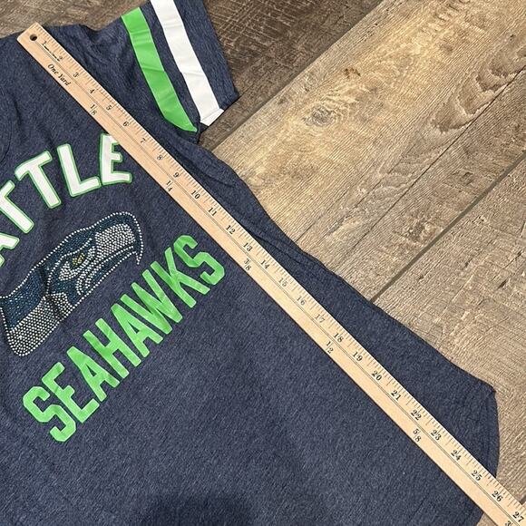 NFL Women's Seattle Seahawks Embellished T-Shirt Size S - Picture 5 of 8